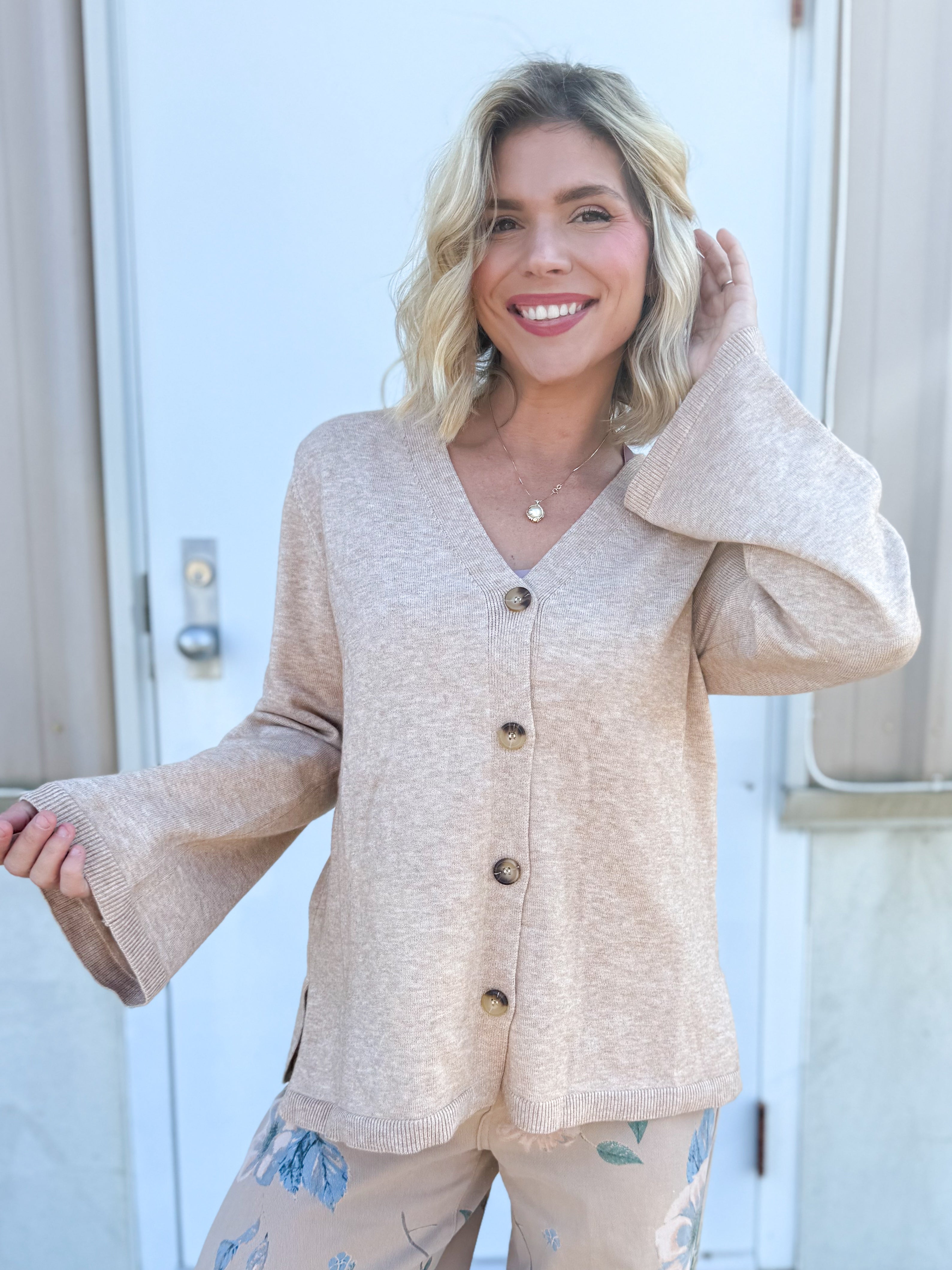 Doorbuster: Feeling Luxury Cardigan-220 Cardigans/ Kimonos-WHITE BIRCH-Heathered Boho Boutique, Women's Fashion and Accessories in Palmetto, FL
