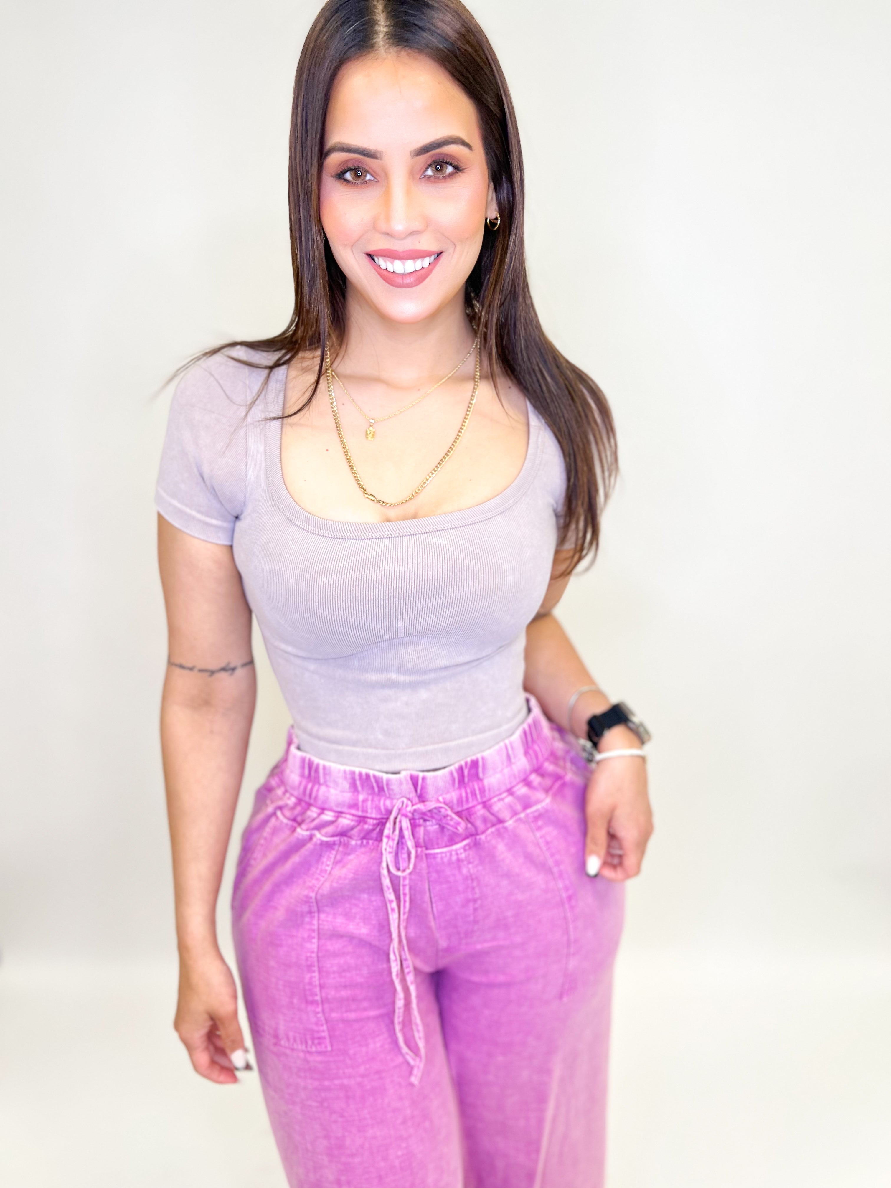 Just Imagine Top (S-XL)-110 SHORT SLEEVE TOP-Bodyline-Heathered Boho Boutique, Women's Fashion and Accessories in Palmetto, FL