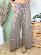 The Weekend Wander Pants-150 PANTS-ZENANA-Heathered Boho Boutique, Women's Fashion and Accessories in Palmetto, FL