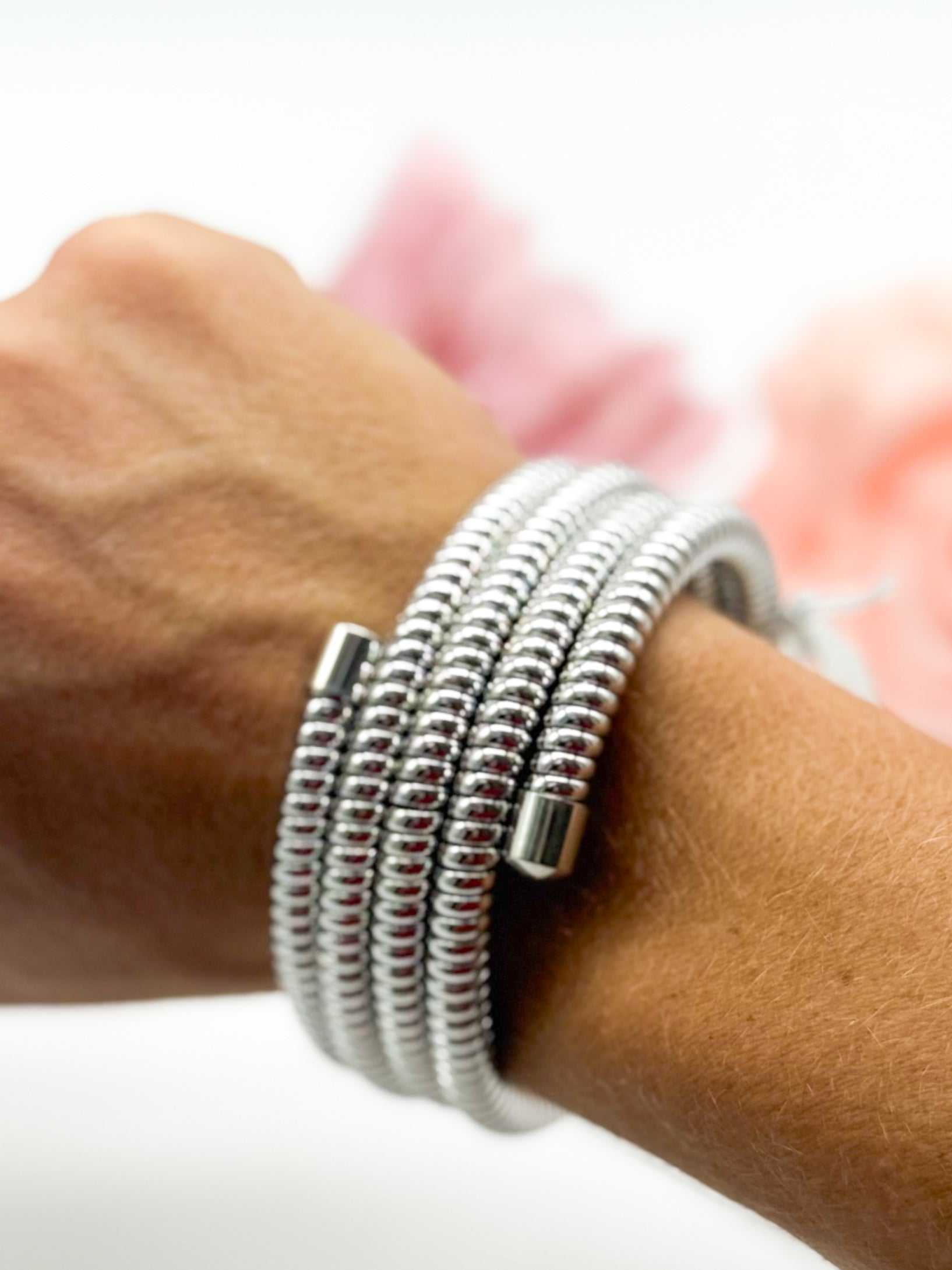 Quadruple Coil Chain Cuff-310 Jewelry-RM Manufacturing-Heathered Boho Boutique, Women's Fashion and Accessories in Palmetto, FL