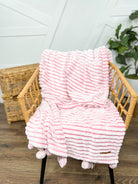 RESTOCK : Luxe Pom Pom Blanket-340 Other Accessories-Simply Southern-Heathered Boho Boutique, Women's Fashion and Accessories in Palmetto, FL