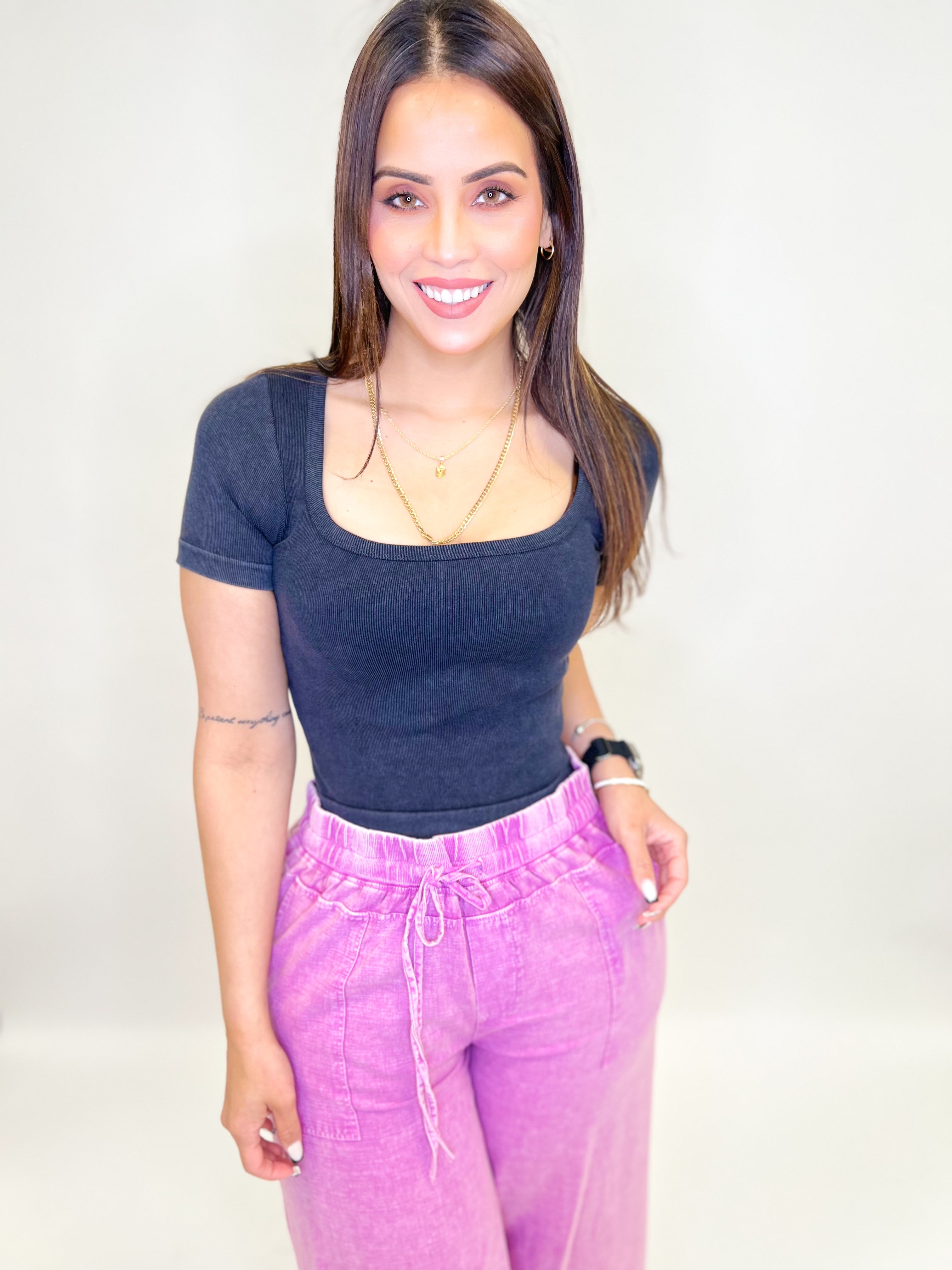 Just Imagine Top (S-XL)-110 SHORT SLEEVE TOP-Bodyline-Heathered Boho Boutique, Women's Fashion and Accessories in Palmetto, FL