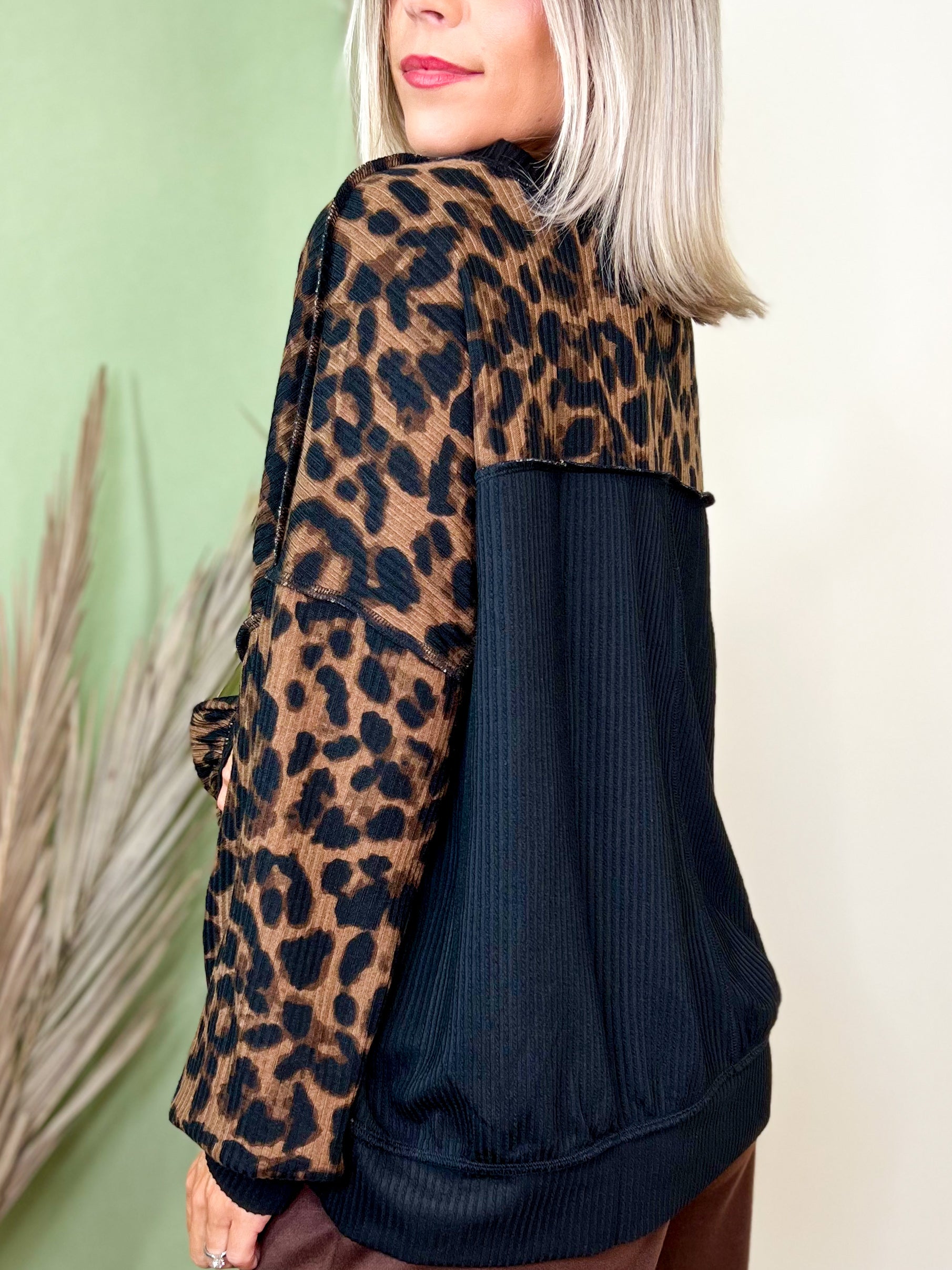 Wild At Heart Pullover-120 LONG SLEEVE TOPS-HEIMISH-Heathered Boho Boutique, Women's Fashion and Accessories in Palmetto, FL