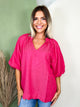 Timeless Charm Blouse-110 SHORT SLEEVE TOP-HEIMISH-Heathered Boho Boutique, Women's Fashion and Accessories in Palmetto, FL