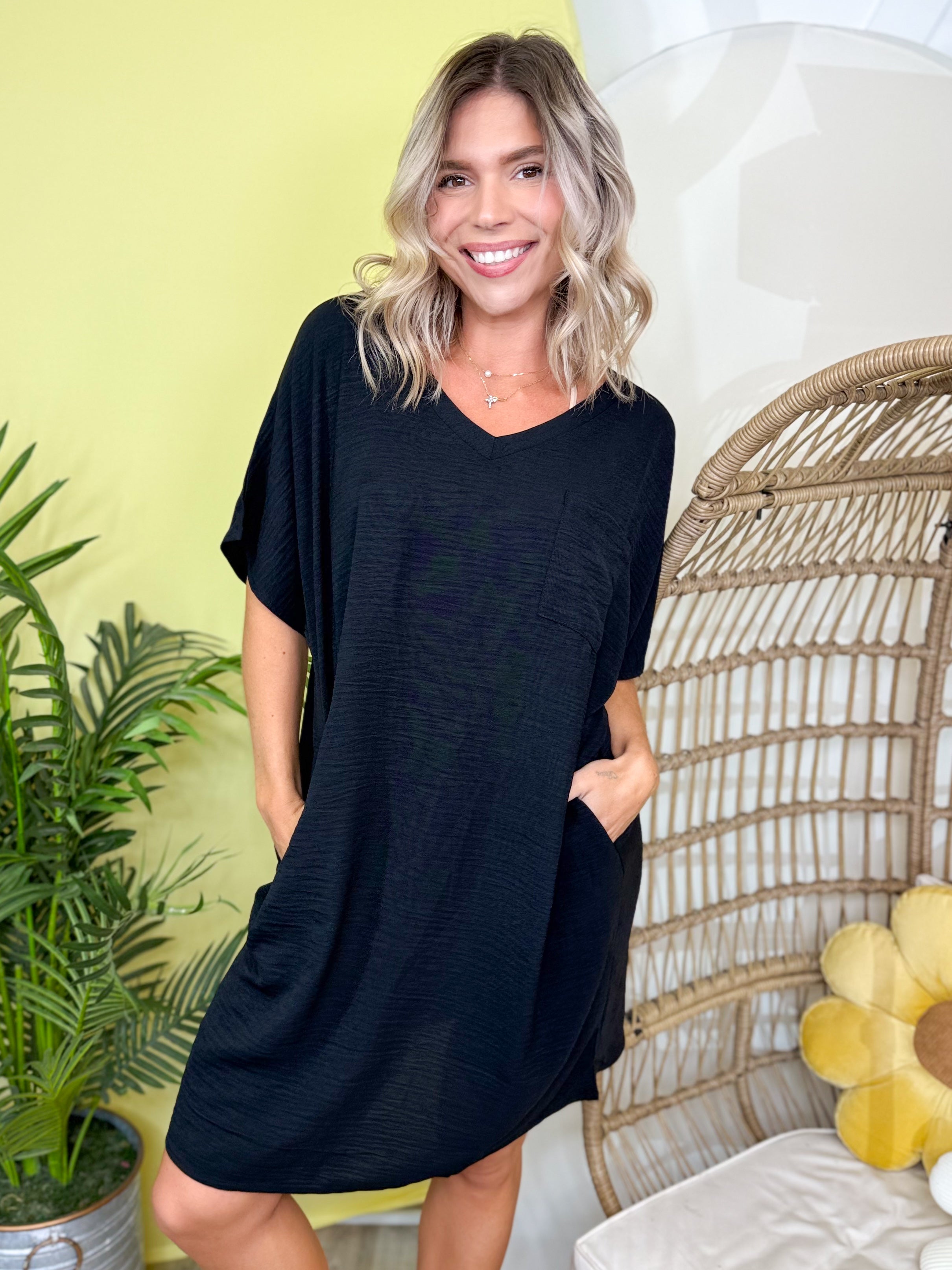 Breezy Bliss Dress-230 DRESSES/JUMPSUITS/ROMPERS-ZENANA-Heathered Boho Boutique, Women's Fashion and Accessories in Palmetto, FL