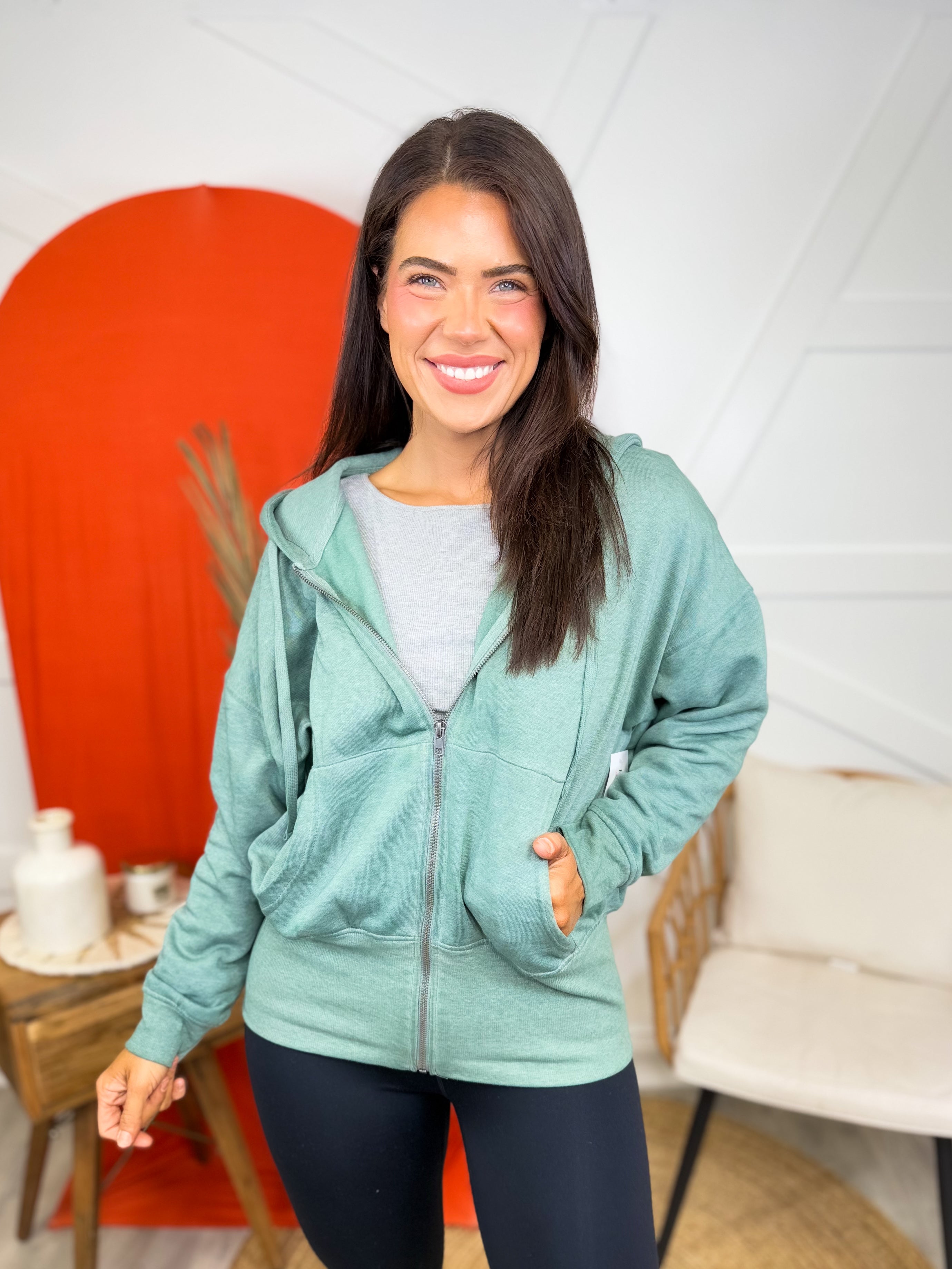 RESTOCK: Cozy Fleece Hoodie-210 Hoodies-Mono B-Heathered Boho Boutique, Women's Fashion and Accessories in Palmetto, FL