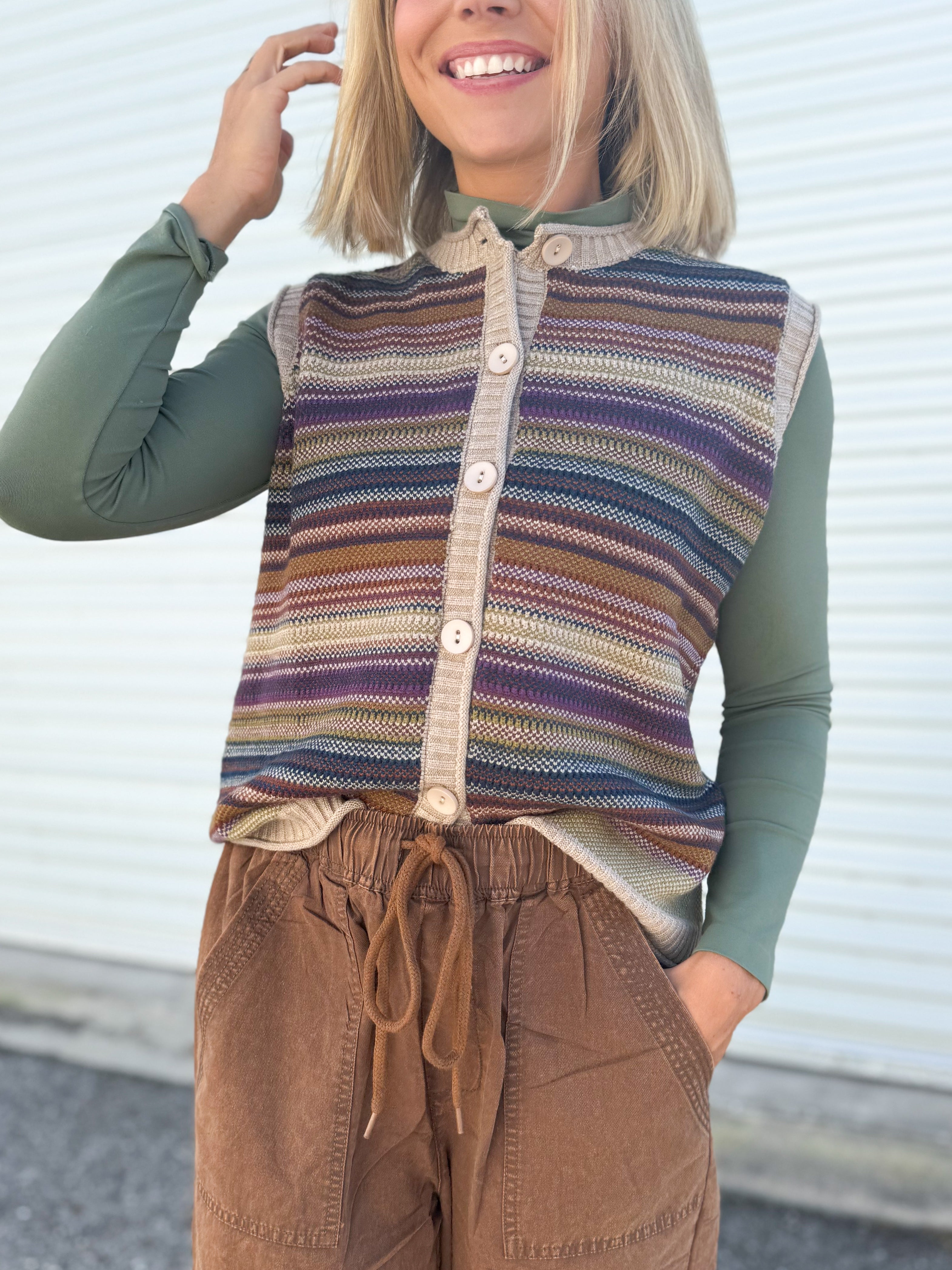 Be Present Vest Top-110 SHORT SLEEVE TOP-Davi & Dani-Heathered Boho Boutique, Women's Fashion and Accessories in Palmetto, FL