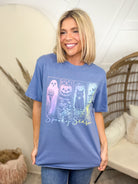 Spooky Season Panel Graphic Tee-130 Graphic Tees-Heathered Boho-Heathered Boho Boutique, Women's Fashion and Accessories in Palmetto, FL