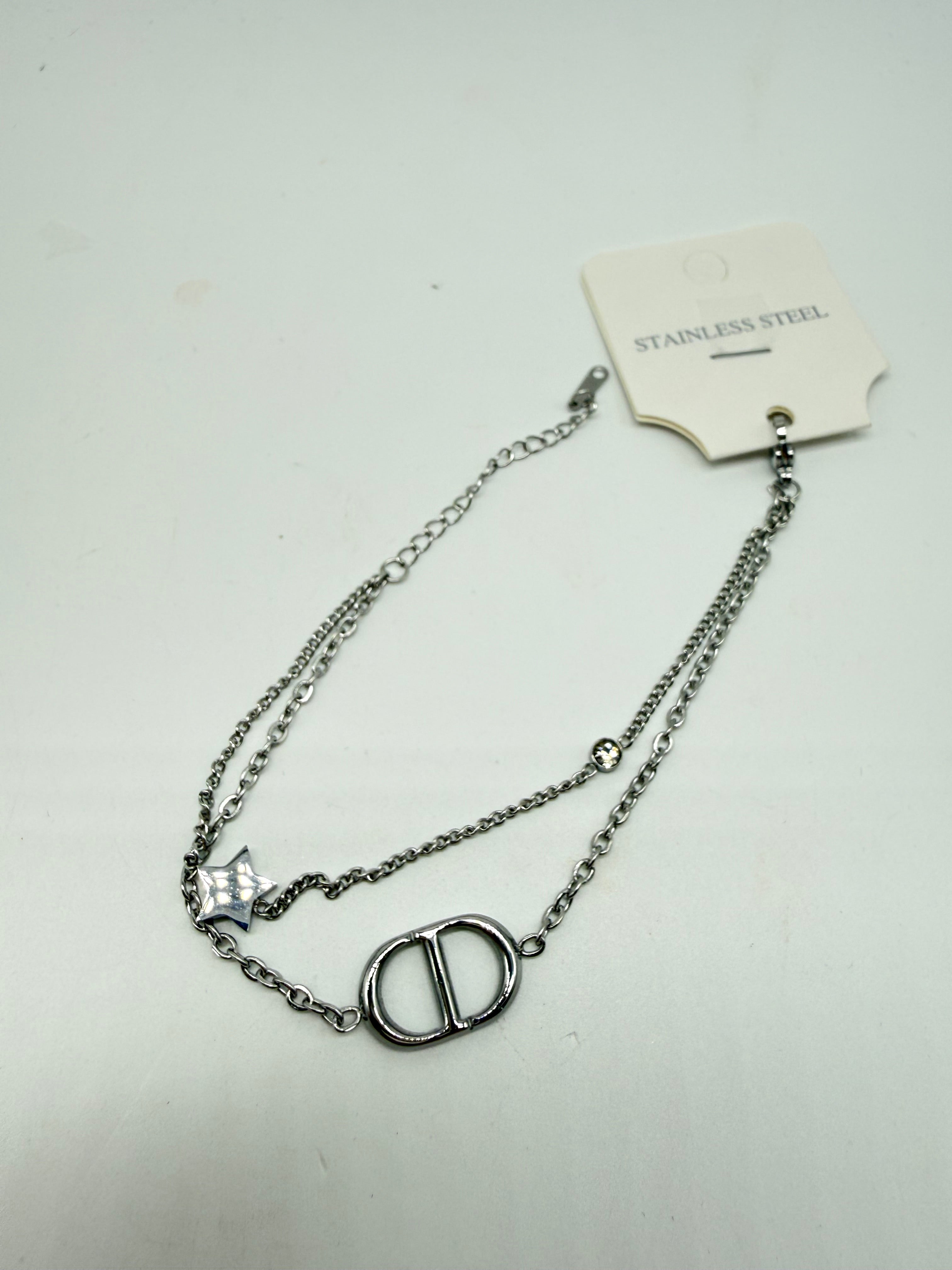 Stars and Links Waterproof Bracelet or Necklace-310 Jewelry-NIHAO JEWELRY-Heathered Boho Boutique, Women's Fashion and Accessories in Palmetto, FL