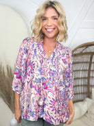 Catch My Eye Top-120 LONG SLEEVE TOPS-UMGEE-Heathered Boho Boutique, Women's Fashion and Accessories in Palmetto, FL