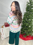 Christmas V-Neck-120 Long Sleeve Tops-WHY DRESS-Heathered Boho Boutique, Women's Fashion and Accessories in Palmetto, FL