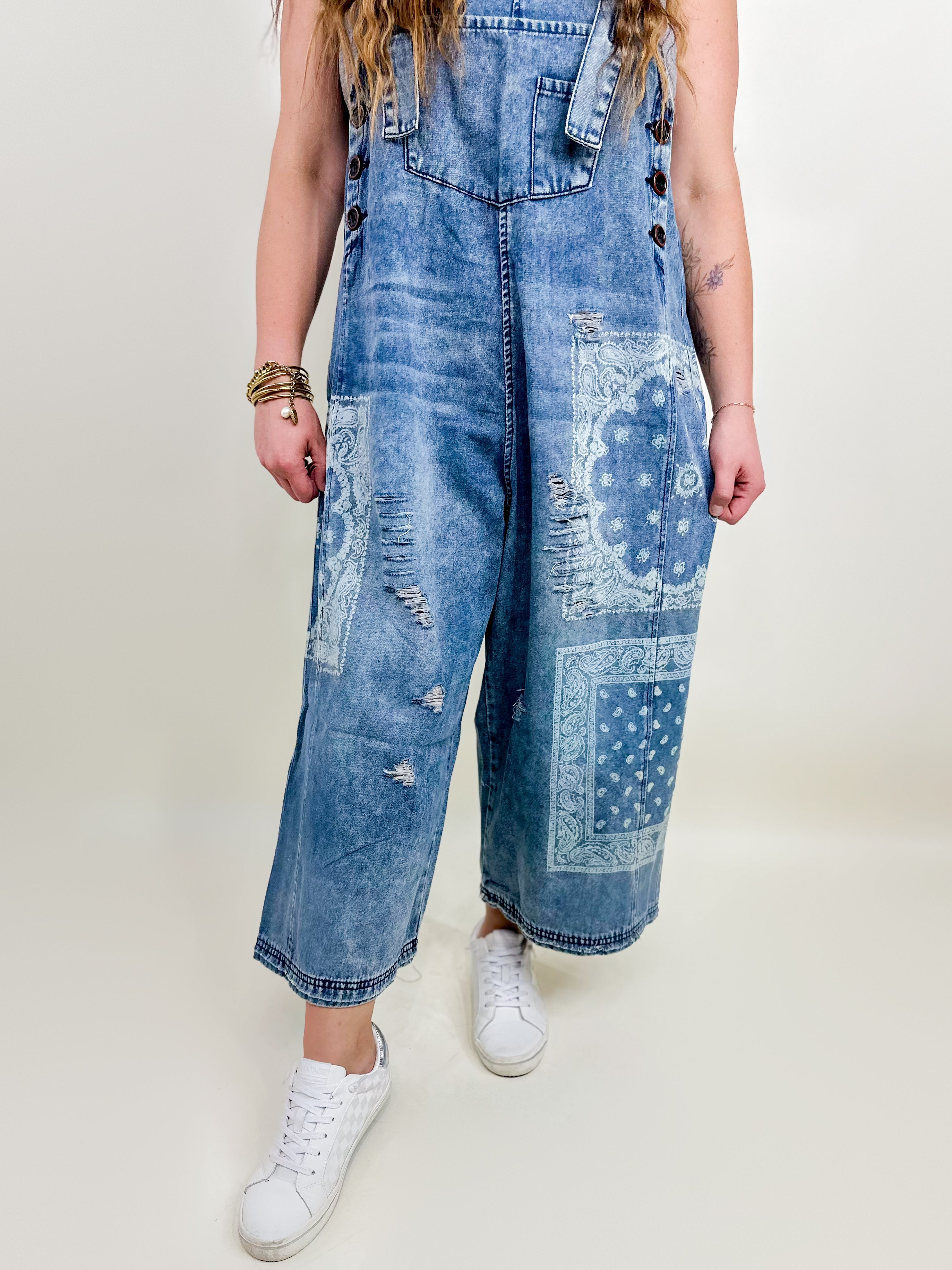 Restock: Vintage Boho Overalls-230 Dresses/Jumpsuits/Rompers-Easel-Heathered Boho Boutique, Women's Fashion and Accessories in Palmetto, FL