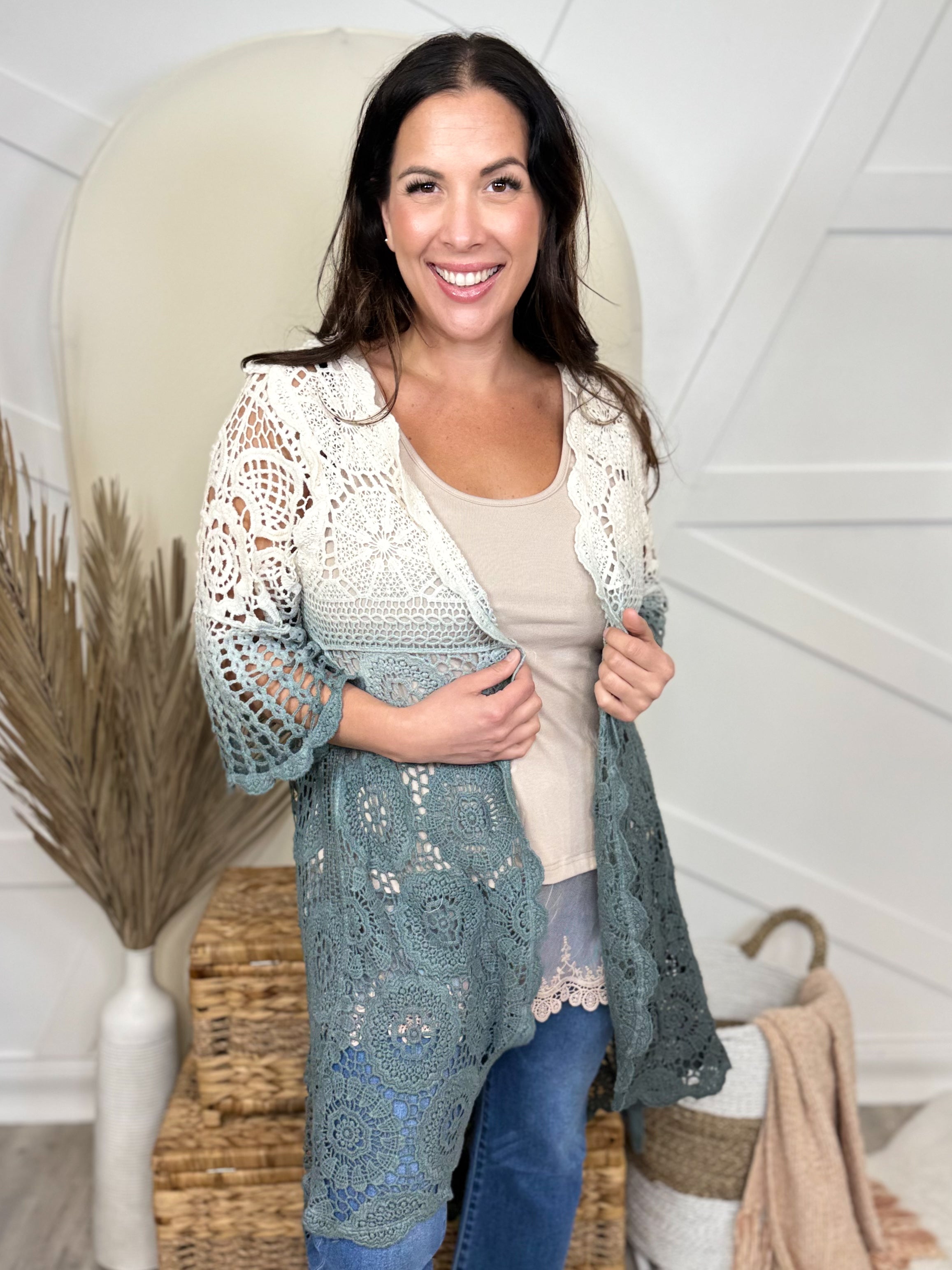 Sweet Life Cardigan-220 Cardigans/ Kimonos-Origami Apparel-Heathered Boho Boutique, Women's Fashion and Accessories in Palmetto, FL