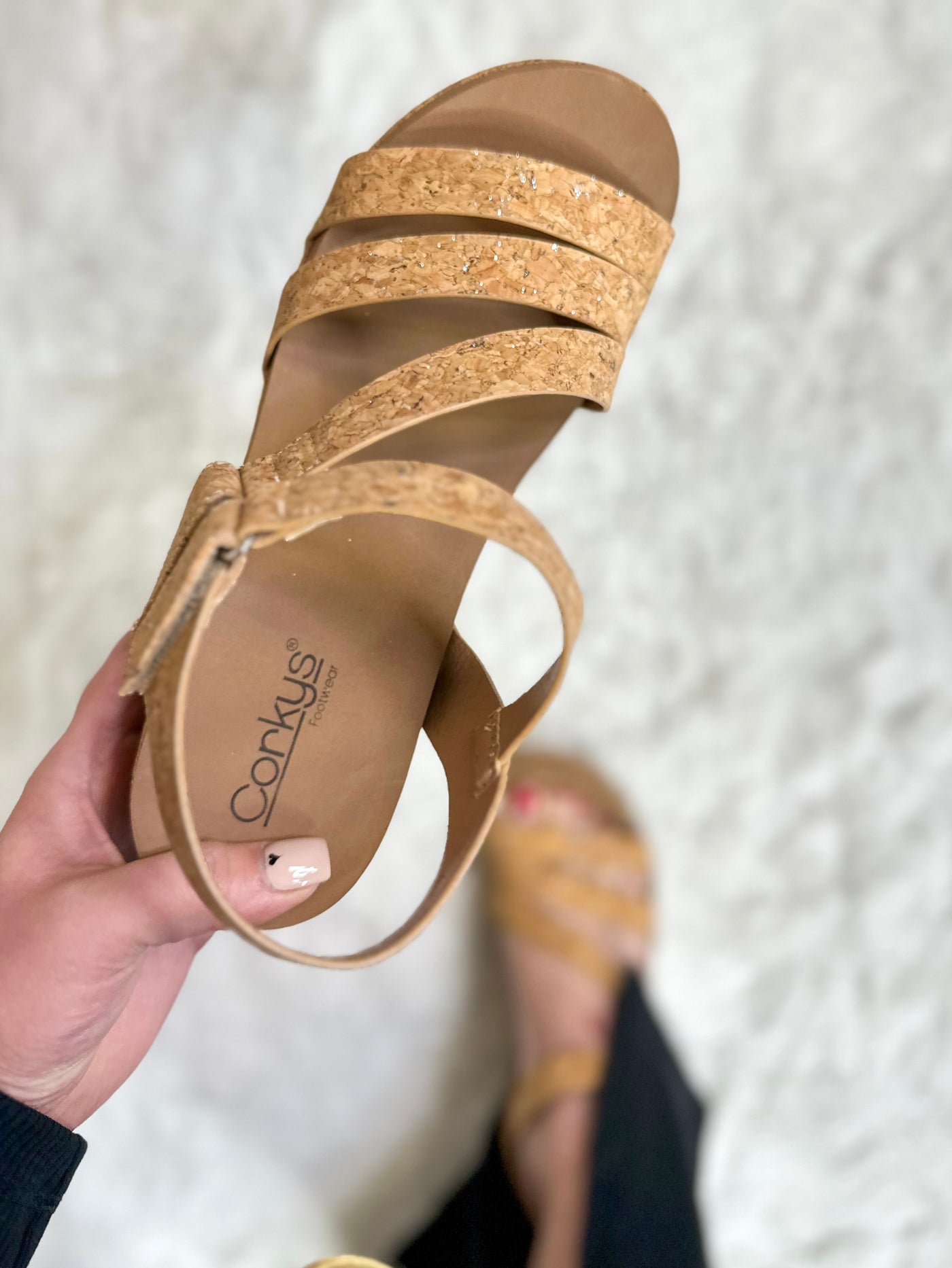 Glitter Cork Giggle Wedges by Corky