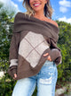Falling For You Argyle Sweater