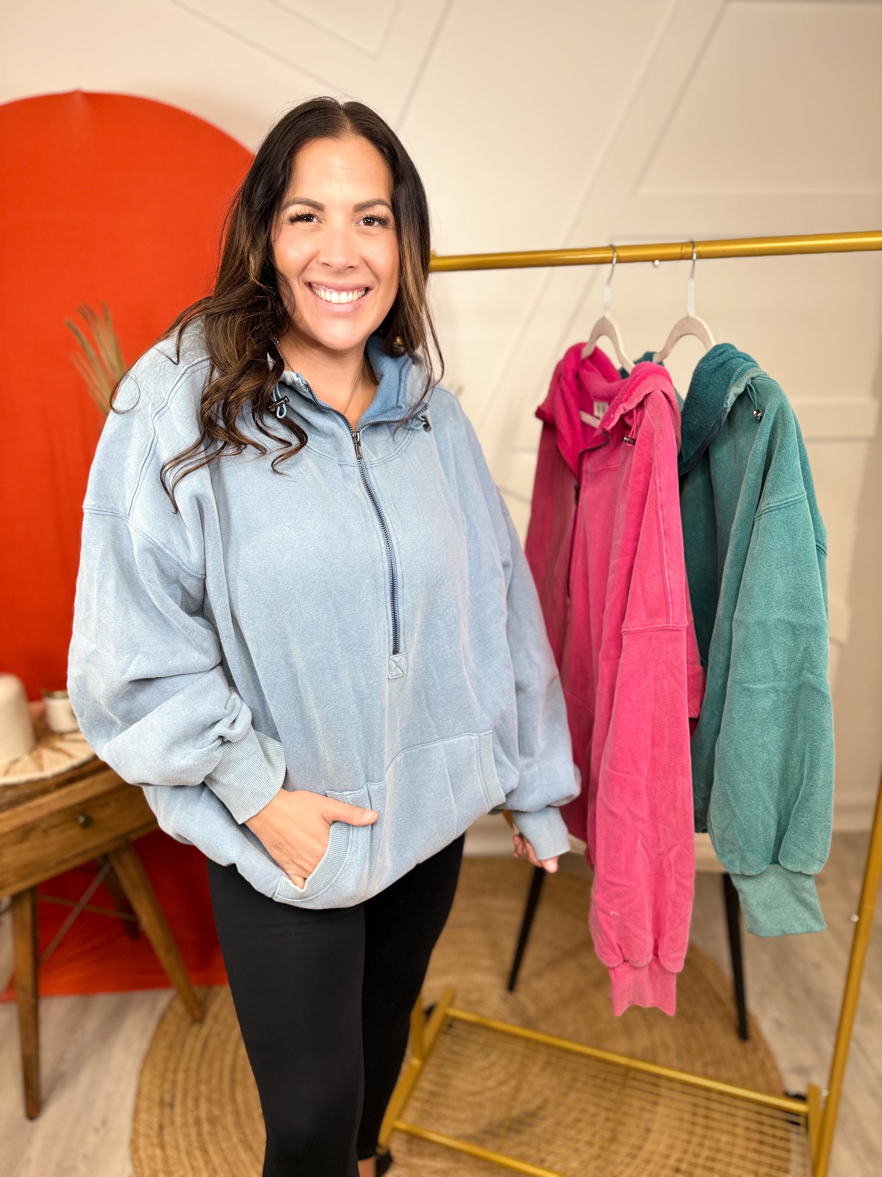 Queen Status Mineral Wash Hoodie-210 HOODIES-BIBI-Heathered Boho Boutique, Women's Fashion and Accessories in Palmetto, FL