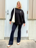 Do Not Worry Pullover Sweatshirt-120 Long Sleeve Tops-YELETE-Heathered Boho Boutique, Women's Fashion and Accessories in Palmetto, FL