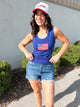 Classic Americana Tank-100 TANK/CROP TOPS-ZENANA-Heathered Boho Boutique, Women's Fashion and Accessories in Palmetto, FL