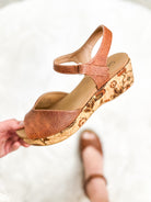 Meet Ya There Platform Wedges - Cognac-350 Shoes-Corkys-Heathered Boho Boutique, Women's Fashion and Accessories in Palmetto, FL