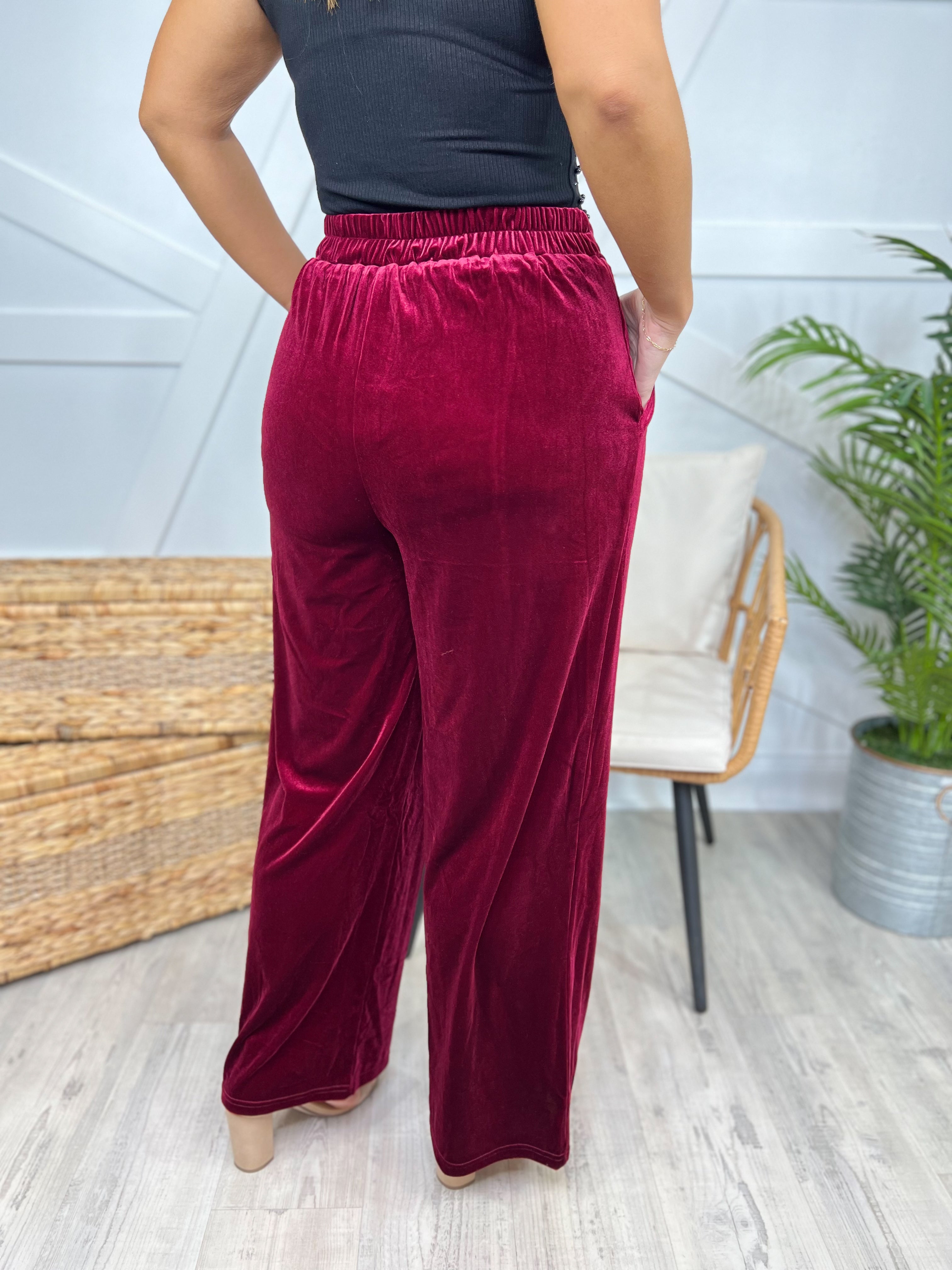 Sinatra Palazzo Pants-150 PANTS-Oddi-Heathered Boho Boutique, Women's Fashion and Accessories in Palmetto, FL