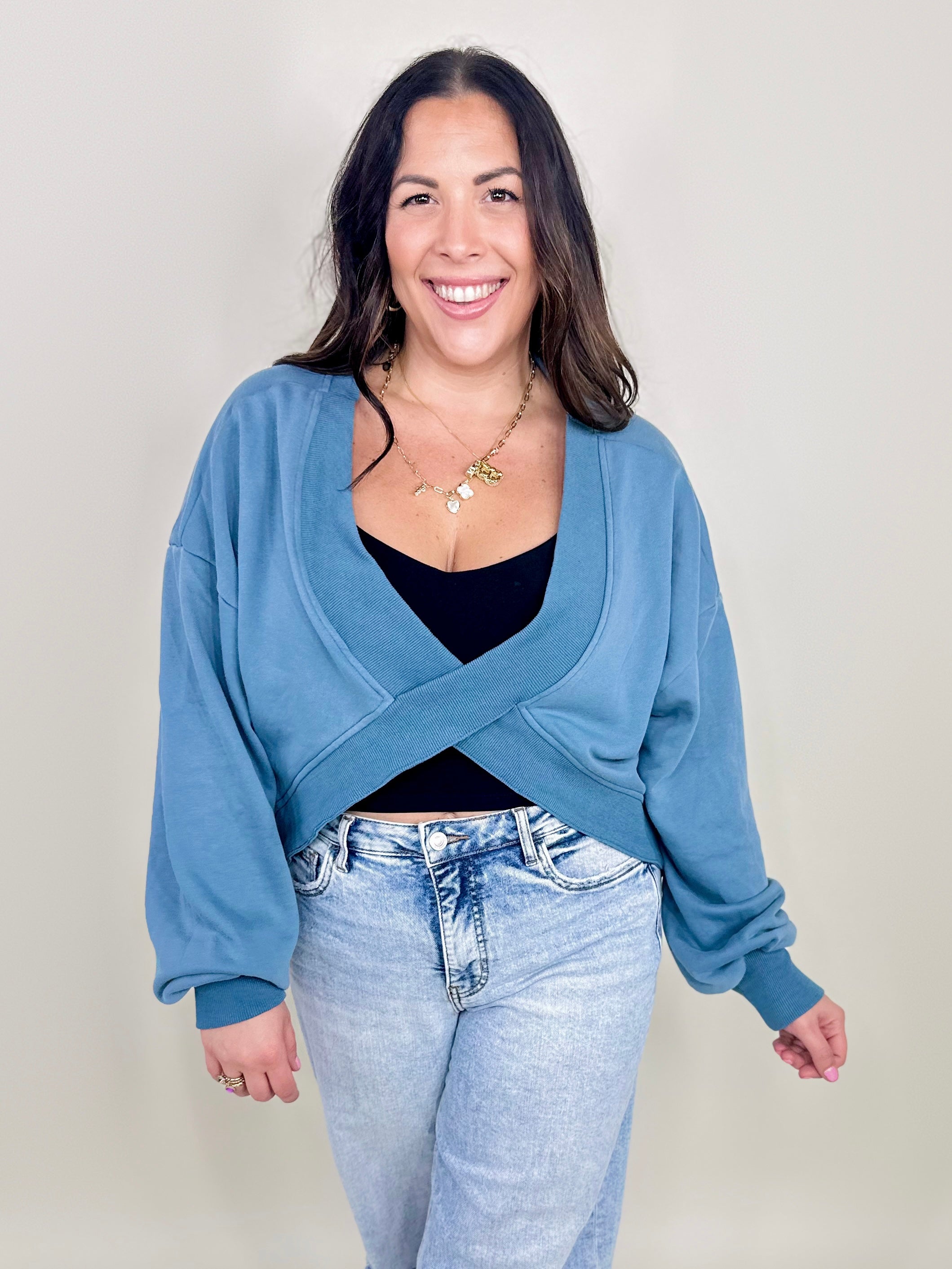 RESTOCK : Reversible In a Twist Top-120 Long Sleeve Tops-Pol-Heathered Boho Boutique, Women's Fashion and Accessories in Palmetto, FL