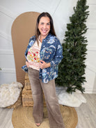 Floral Fade Denim Jacket-200 JACKETS/SHACKETS-J.NNA-Heathered Boho Boutique, Women's Fashion and Accessories in Palmetto, FL