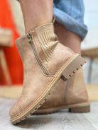Don't Be Difficult Boots - Sand-350 SHOES-Corkys-Heathered Boho Boutique, Women's Fashion and Accessories in Palmetto, FL