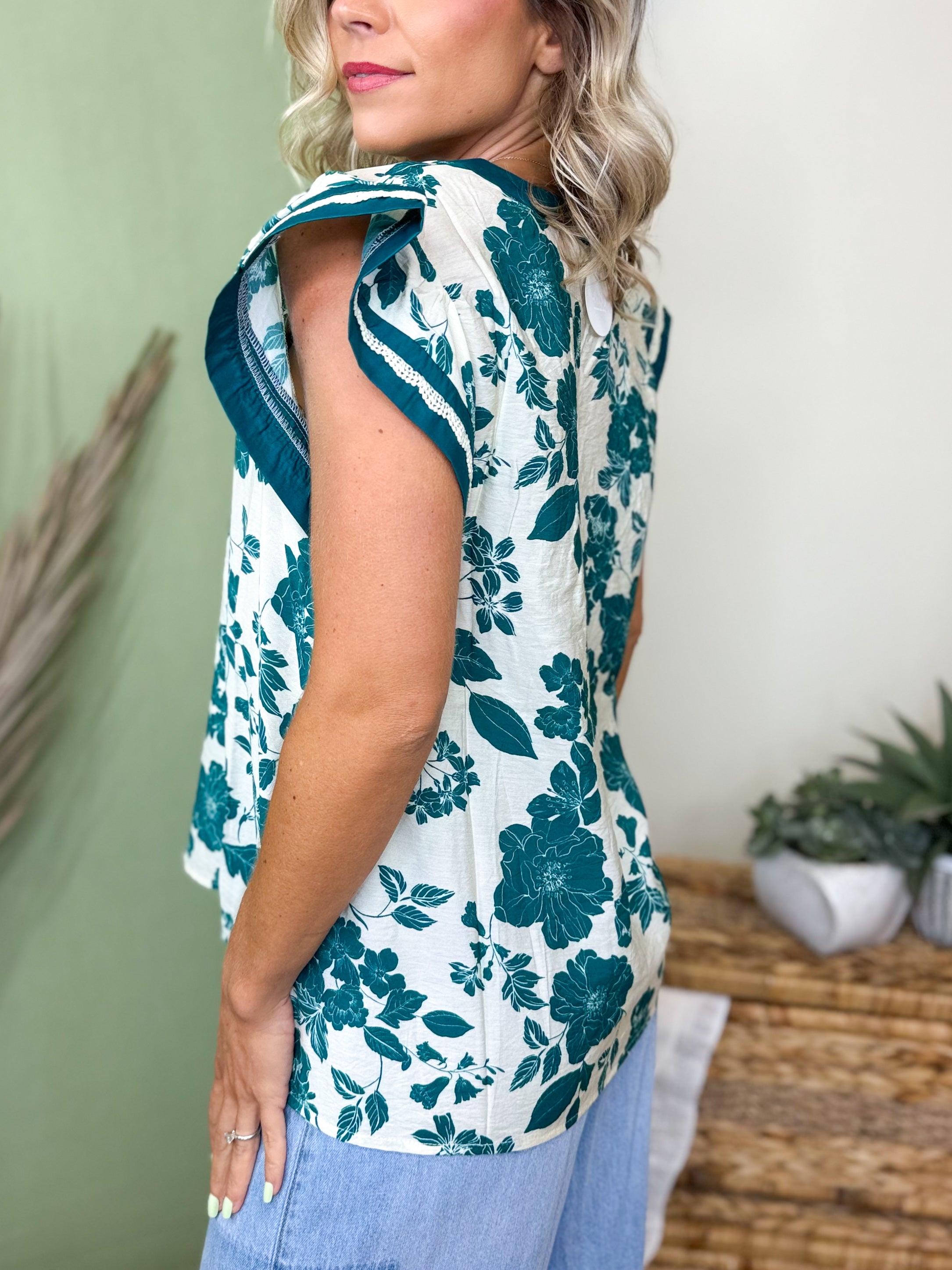 The Emerald Coast Top-110 SHORT SLEEVE TOP-ODDI-Heathered Boho Boutique, Women's Fashion and Accessories in Palmetto, FL