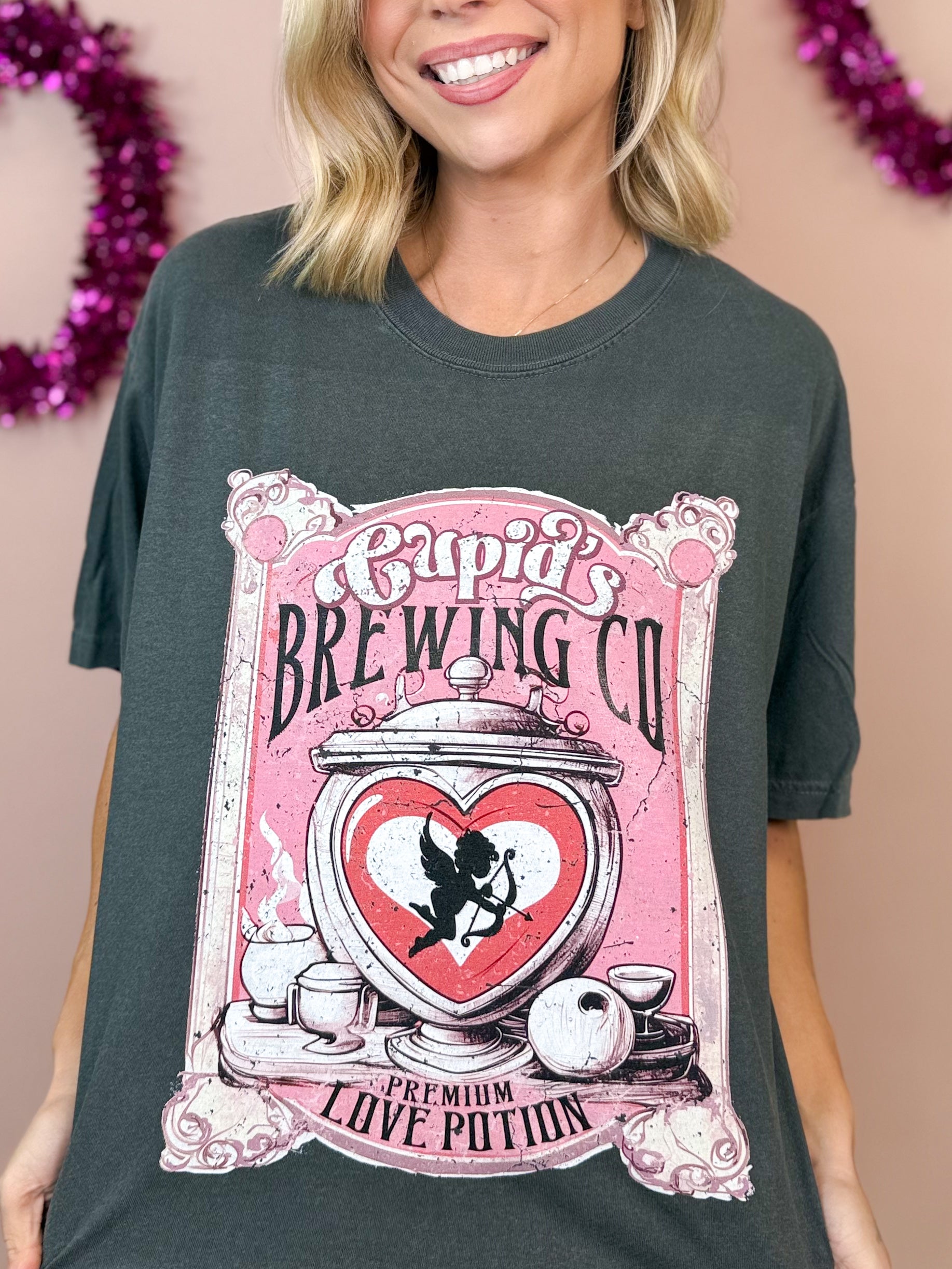 Cupids Brewing Co. Graphic Tee-130 Graphic Tees-Heathered Boho-Heathered Boho Boutique, Women's Fashion and Accessories in Palmetto, FL