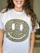 RESTOCK: Cheshire Smile Top-130 Graphic Tees-Easel-Heathered Boho Boutique, Women's Fashion and Accessories in Palmetto, FL