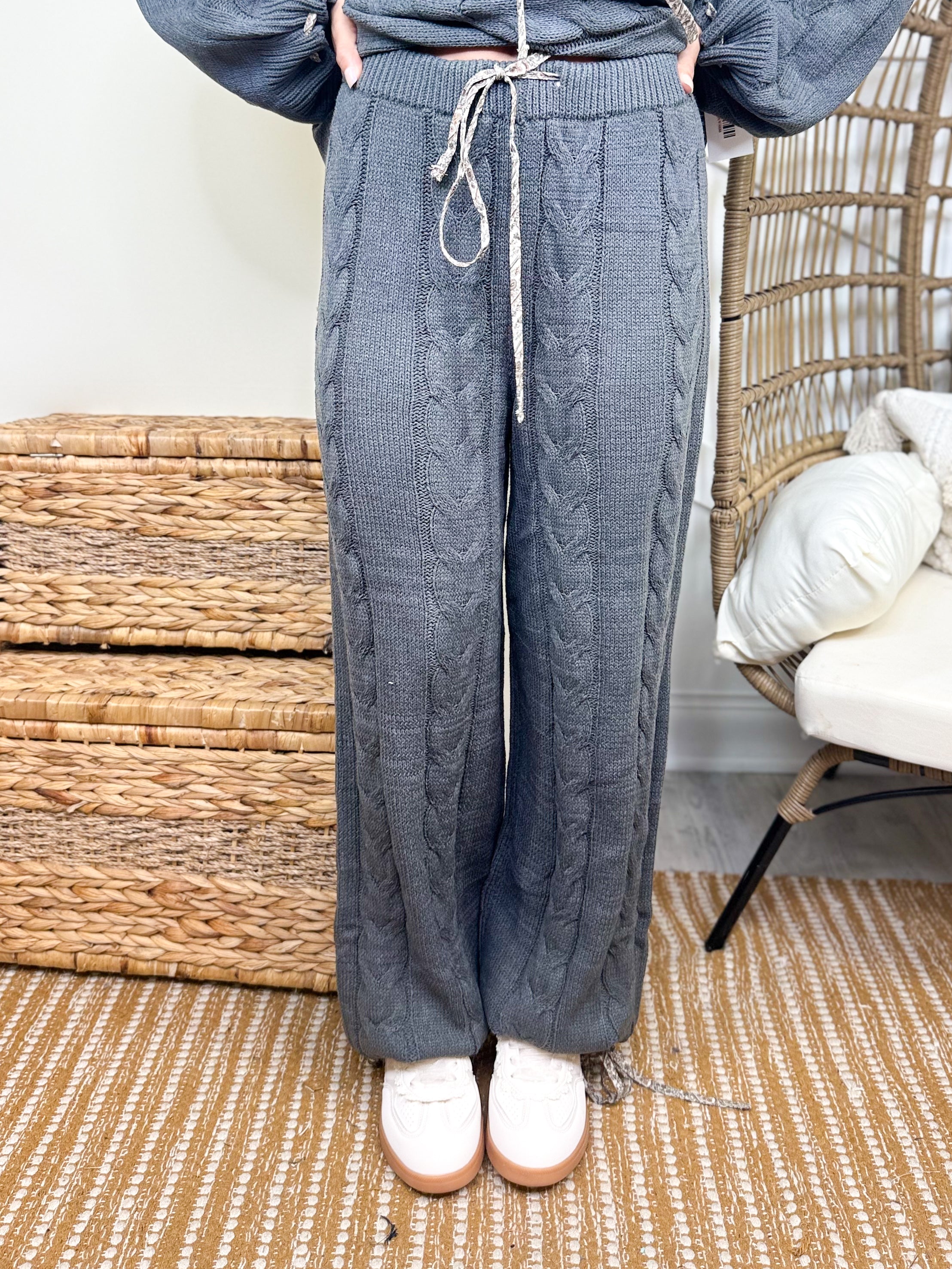 With a View Bottoms-150 PANTS-POL-Heathered Boho Boutique, Women's Fashion and Accessories in Palmetto, FL