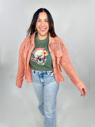 Tropical Skull Graphic Tee-130 Graphic Tees-Heathered Boho-Heathered Boho Boutique, Women's Fashion and Accessories in Palmetto, FL