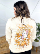 Boo Long Sleeve Graphic Tee-130 Graphic Tees-Simply Southern-Heathered Boho Boutique, Women's Fashion and Accessories in Palmetto, FL