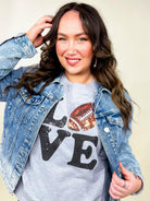 Football Love Sweatshirt-120 Long Sleeve Tops-WHY DRESS-Heathered Boho Boutique, Women's Fashion and Accessories in Palmetto, FL