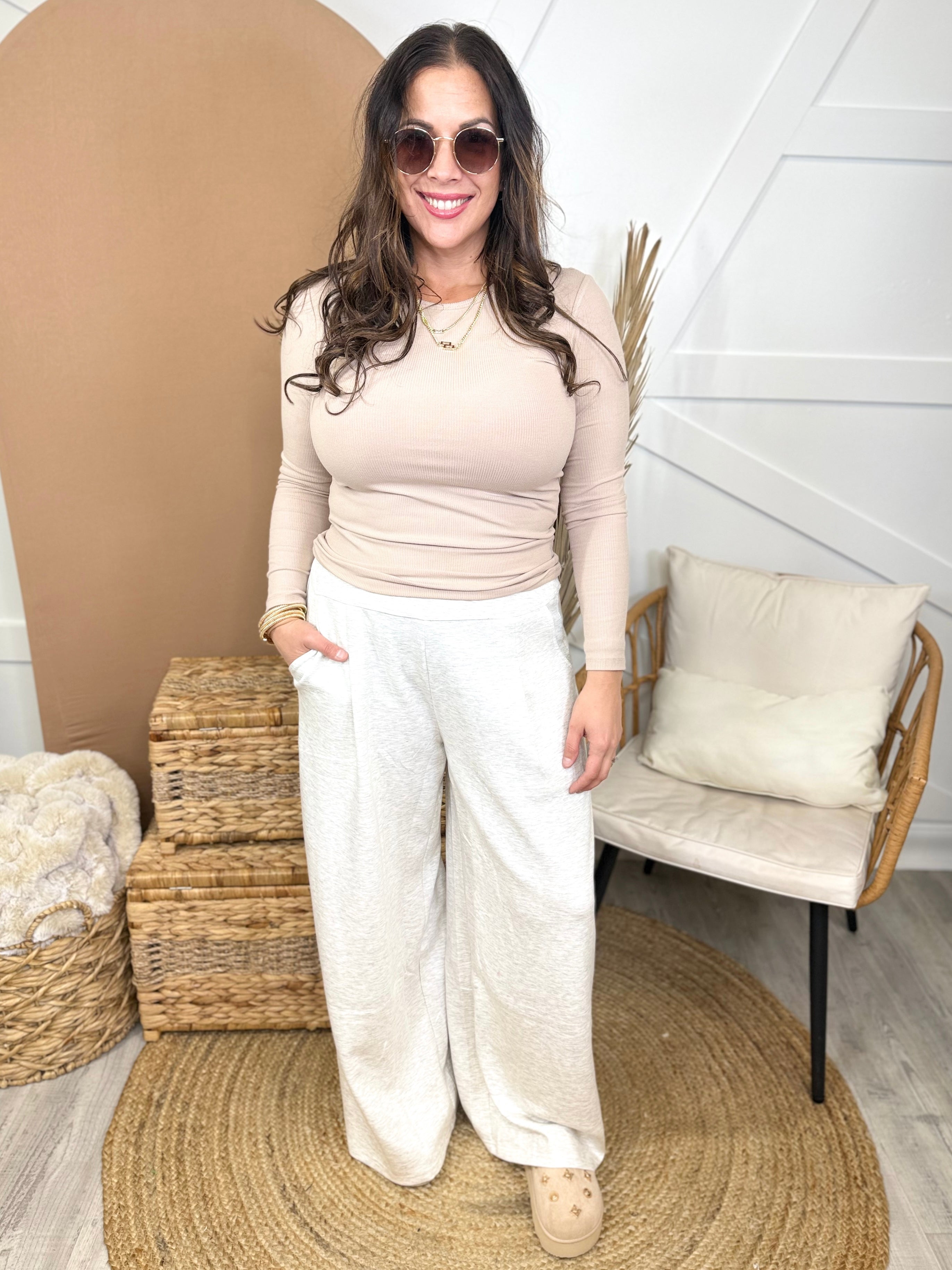 Cloudy Day Pants-150 PANTS-ODDI-Heathered Boho Boutique, Women's Fashion and Accessories in Palmetto, FL