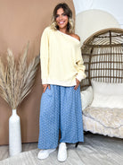 Soft Spoken Waffle Knit Top-120 Long Sleeve Tops-VERY J-Heathered Boho Boutique, Women's Fashion and Accessories in Palmetto, FL