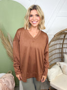 Restock: Element of Chic Top-120 Long Sleeve Tops-White Birch-Heathered Boho Boutique, Women's Fashion and Accessories in Palmetto, FL