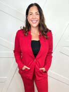 Executive Jacket - Red-200 JACKETS/SHACKETS-DEAR SCARLETT-Heathered Boho Boutique, Women's Fashion and Accessories in Palmetto, FL