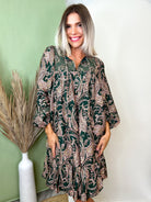 Grove On Paisley Dress-230 DRESSES/JUMPSUITS/ROMPERS-HEIMISH-Heathered Boho Boutique, Women's Fashion and Accessories in Palmetto, FL