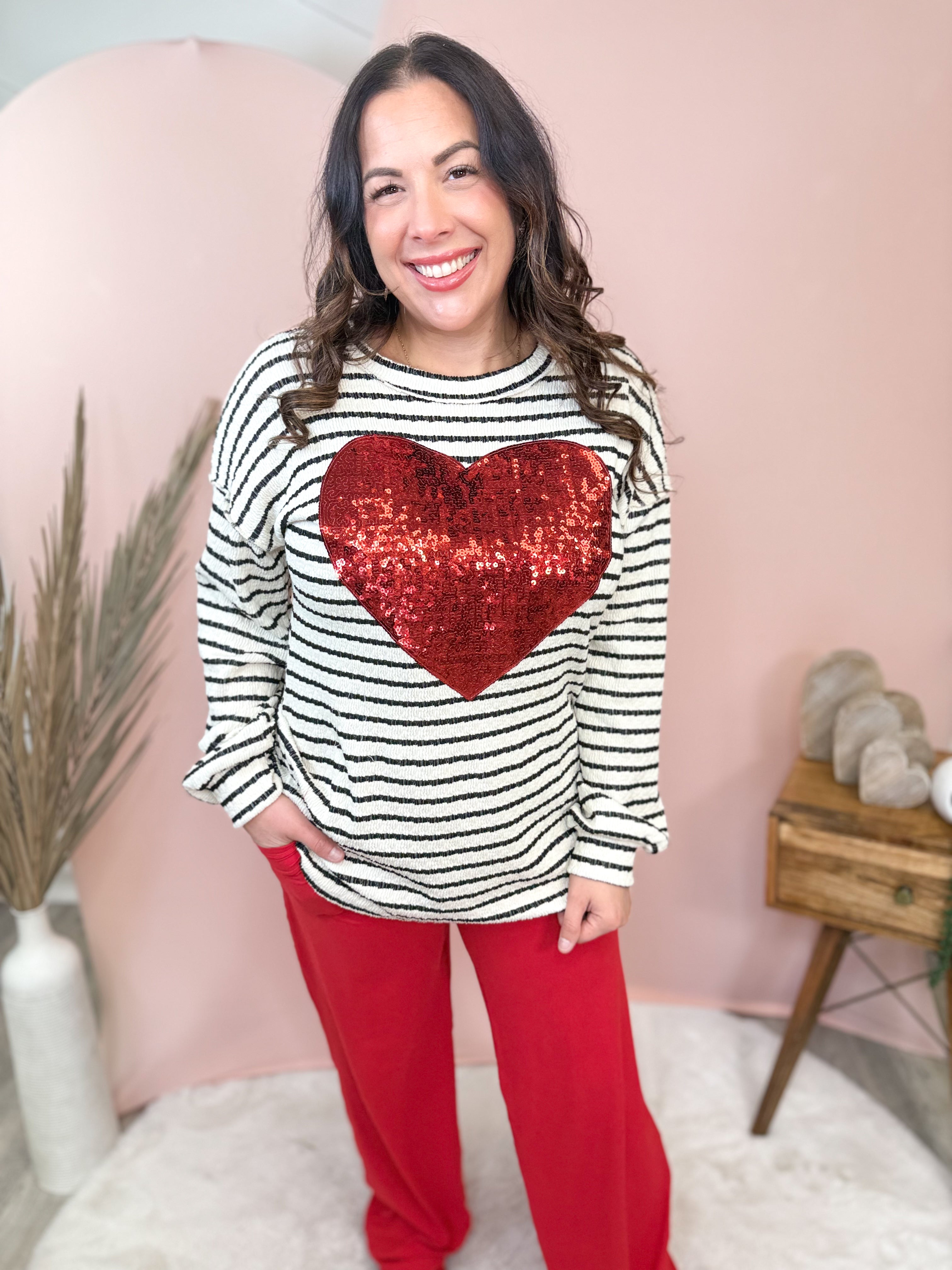 Big Love Long Sleeve Top-120 LONG SLEEVE TOPS-Heimish-Heathered Boho Boutique, Women's Fashion and Accessories in Palmetto, FL