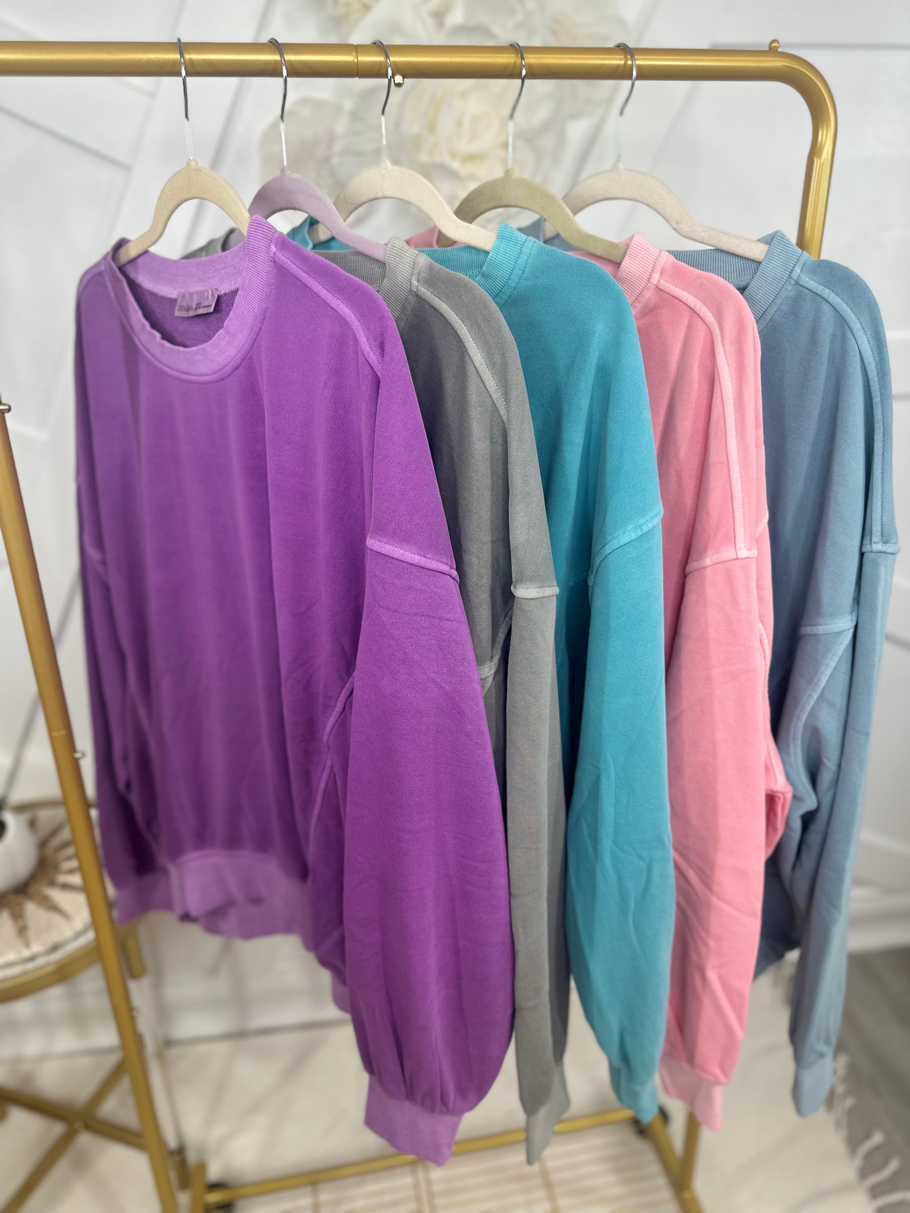 Sisterhood Pullover-120 Long Sleeve Tops-Zenana-Heathered Boho Boutique, Women's Fashion and Accessories in Palmetto, FL