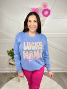 Lucky Mama Graphic Long Sleeve-130 Graphic Tees-Heathered Boho-Heathered Boho Boutique, Women's Fashion and Accessories in Palmetto, FL