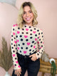 Polka Heart Mesh Top-120 LONG SLEEVE TOPS-Nylon Apparel-Heathered Boho Boutique, Women's Fashion and Accessories in Palmetto, FL