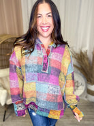 Double Take Full Size Plaid Hoodie-Sweaters-Trendsi-Heathered Boho Boutique, Women's Fashion and Accessories in Palmetto, FL