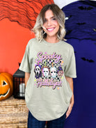 Spooky Hallelujah Graphic Tee-130 Graphic Tees-Heathered Boho-Heathered Boho Boutique, Women's Fashion and Accessories in Palmetto, FL