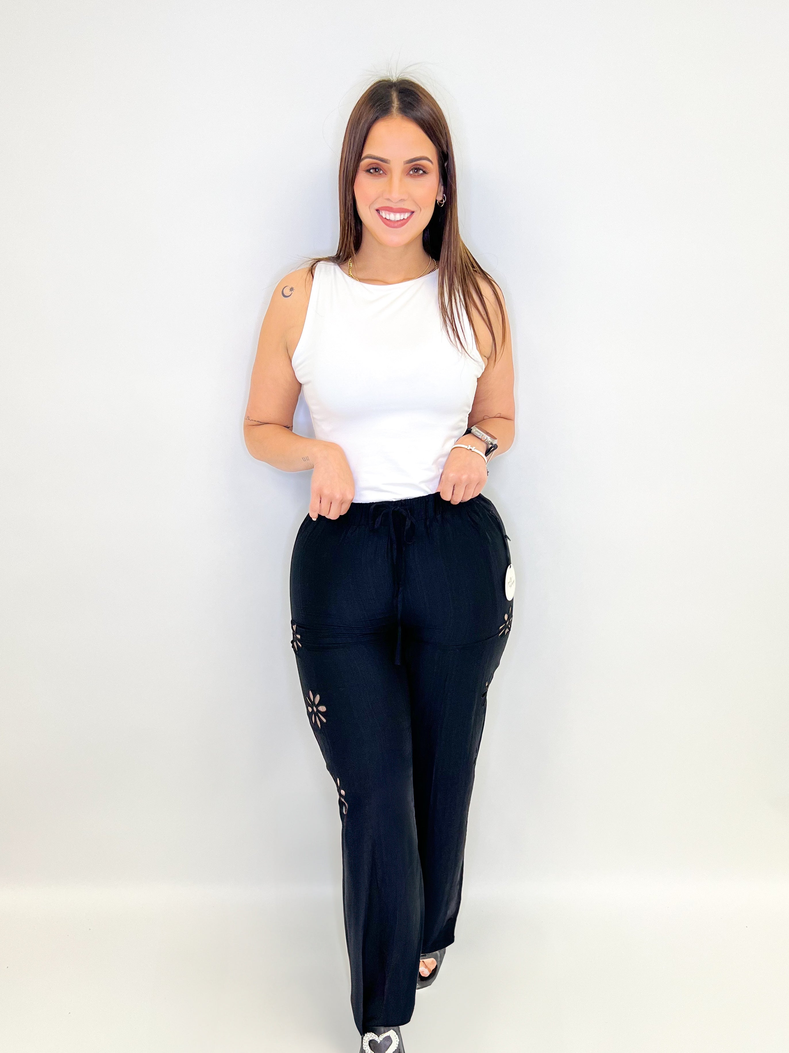 Flower Frenzy Pants-150 PANTS-Milk & Honey-Heathered Boho Boutique, Women's Fashion and Accessories in Palmetto, FL