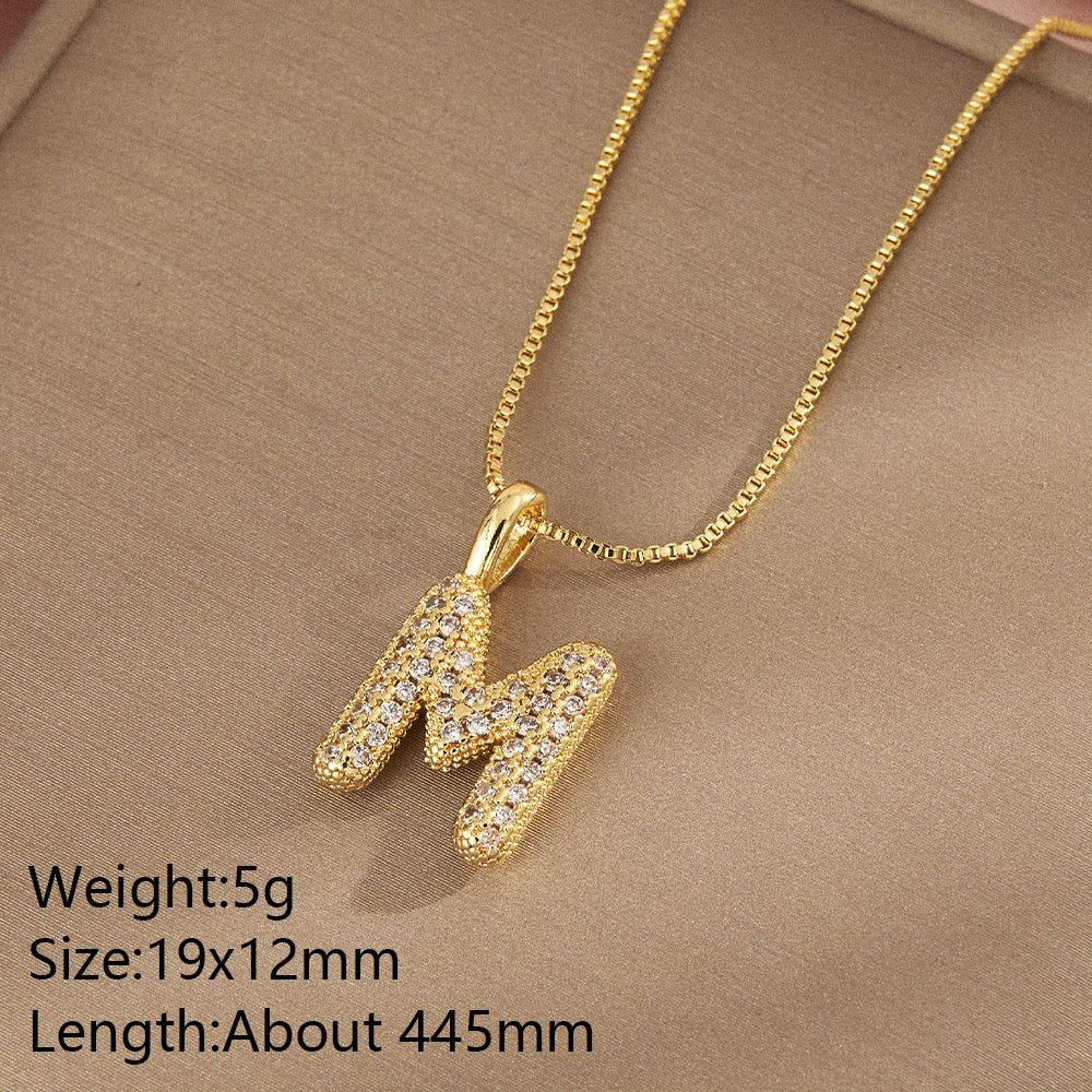 All About YOU Initial Necklace-310 JEWELRY-NIHAO JEWELRY-Heathered Boho Boutique, Women's Fashion and Accessories in Palmetto, FL