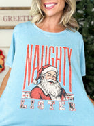Naughty Lister Graphic Tee-130 Graphic Tees-Heathered Boho-Heathered Boho Boutique, Women's Fashion and Accessories in Palmetto, FL
