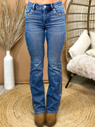 Written in the Stars Bootcut Jeans By Risen-190 JEANS-RISEN-Heathered Boho Boutique, Women's Fashion and Accessories in Palmetto, FL
