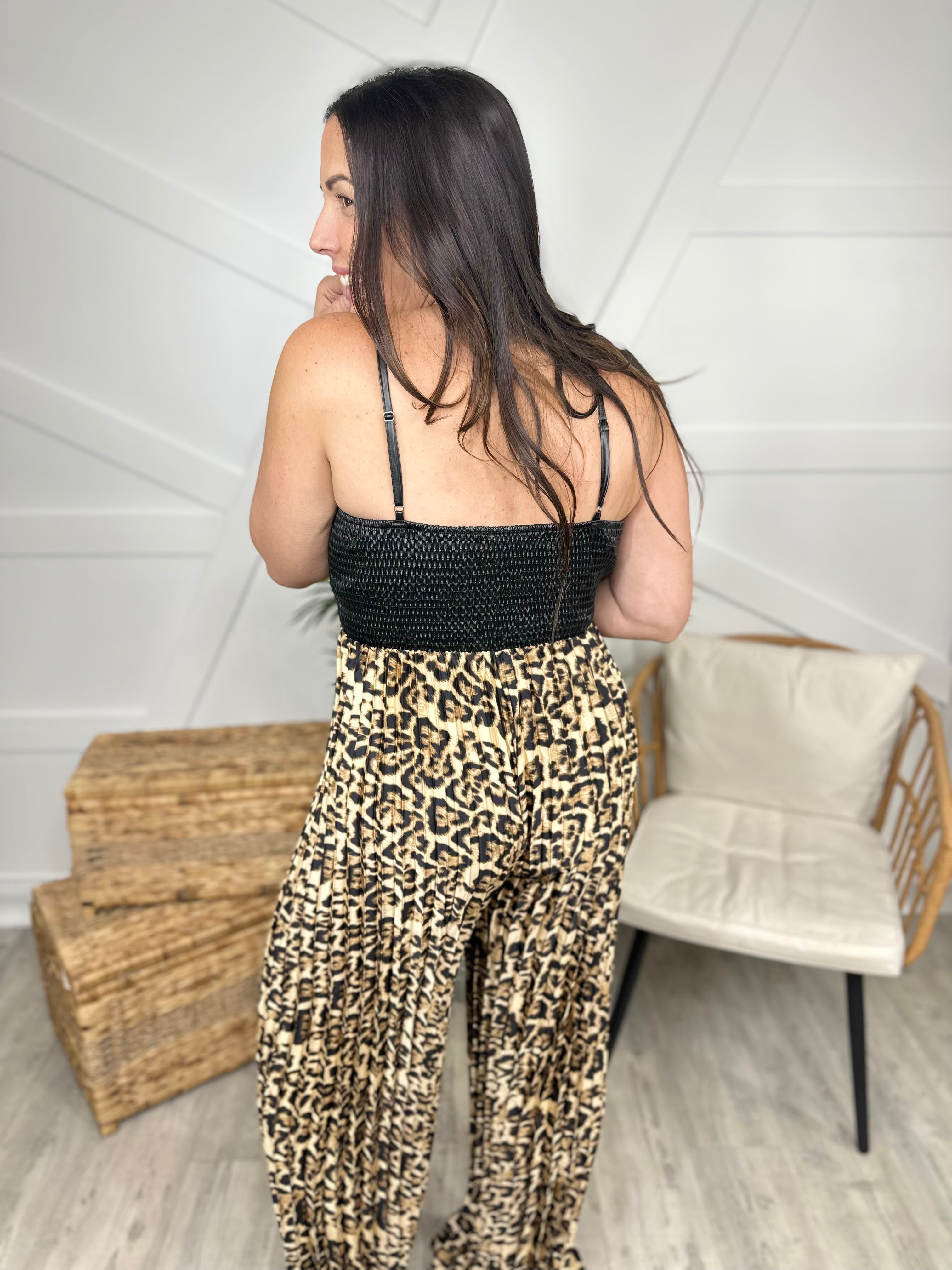 Meow Me Jumpsuit-230 Dresses/Jumpsuits/Rompers-ODDI-Heathered Boho Boutique, Women's Fashion and Accessories in Palmetto, FL